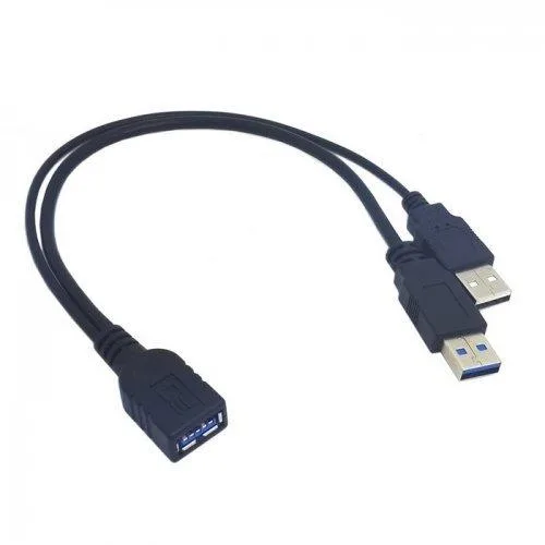 BUCIER BUCIER USB 3.0 Y-Cable Dual Male to Female 30cm — product photo