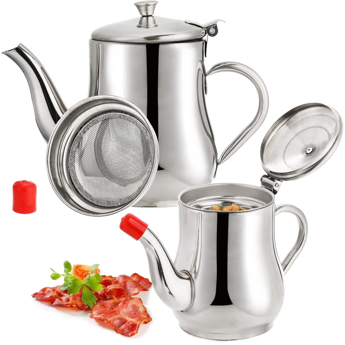 ChefVentions ZO-OilFilterPot-2Size food storage 27oz 22oz — product photo