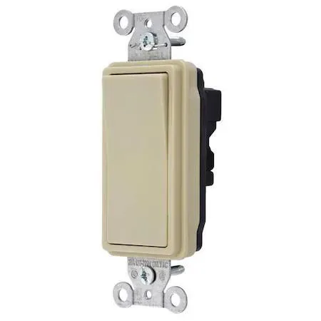 Ivory thermoplastic rocker wall switch with modular wiring