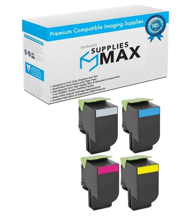 SuppliesMax SuppliesMax Lexmark 80C1XMP Extra High Yield Toner Cartridge Combo Pack — product photo