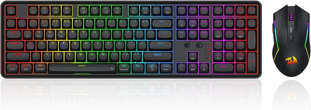 Redragon Redragon RED-S163-R34BK gaming keyboard 108 keys RGB mouse combo — product photo