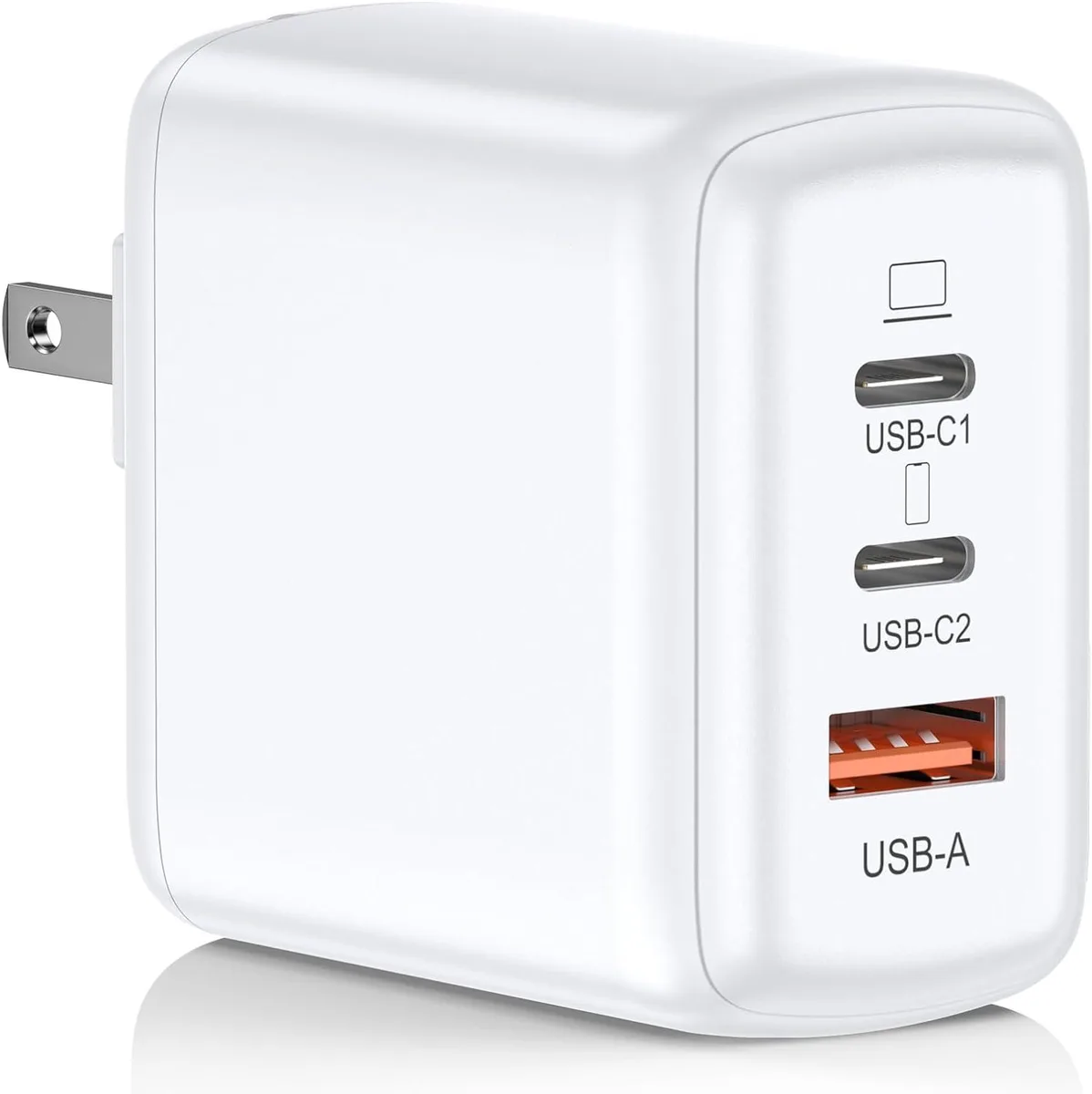 AUTYUE AUTYUE 65W 3-Port Foldable USB C Charger White — product photo