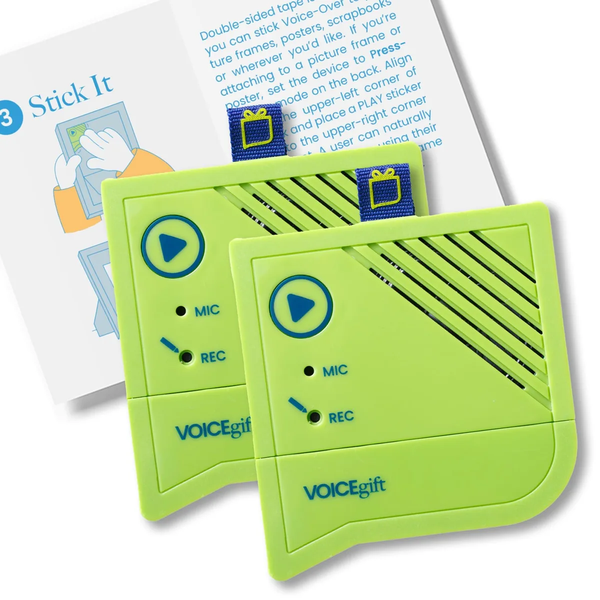VoiceGift VRMMB Mini Voice Recorder 60s Green 2-Pack — product photo