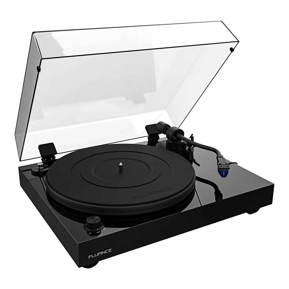 Fluance Fluance RT84 turntable with Ortofon 2M Blue cartridge, Piano Black — product photo