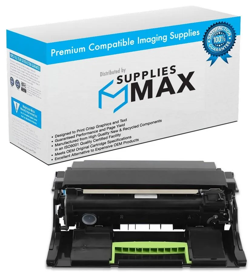 Green cylindrical imaging drum unit in protective packaging