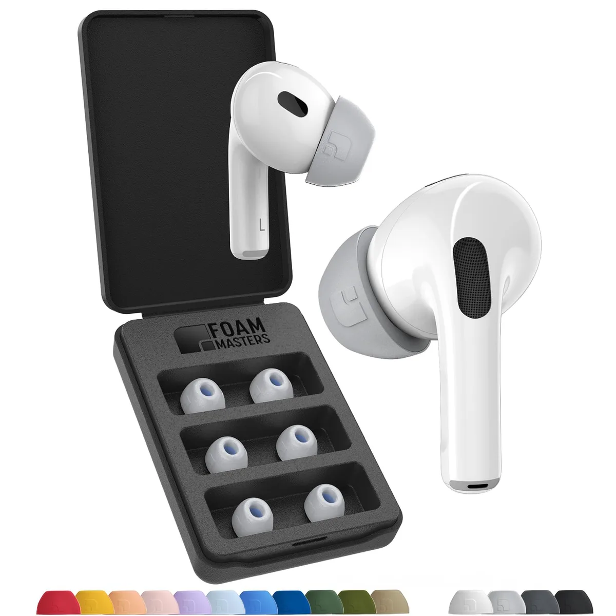 Bolton Technical Bolton Technical Foam Masters Black Magic 6.0 Ear Tips Large Gray 3 Pairs — product photo