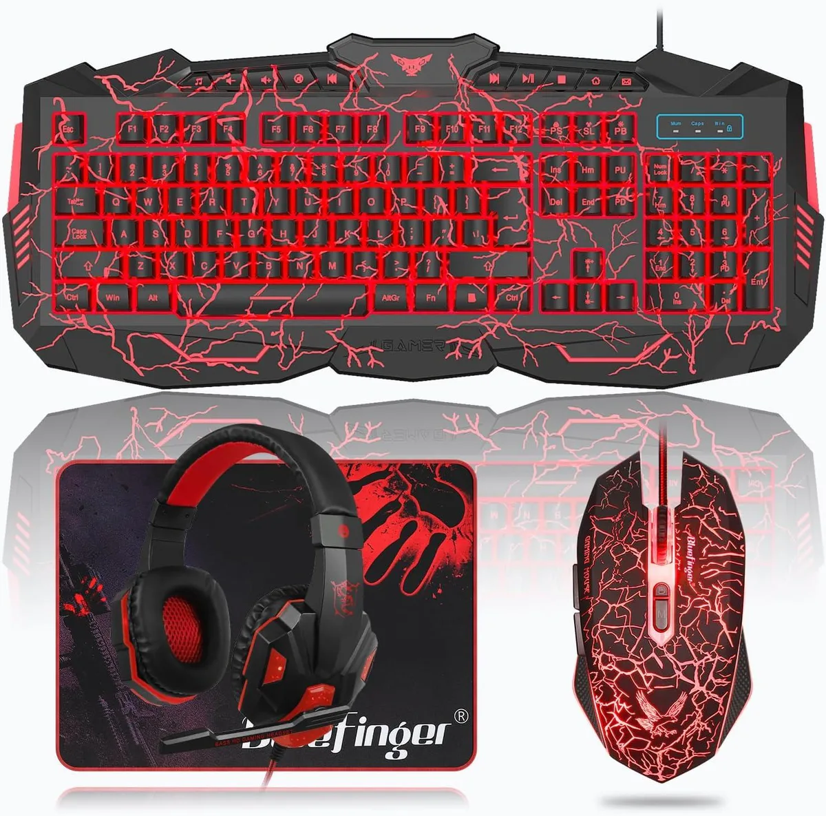 usbroway usbroway 4-in-1 Gaming Keyboard Combo 114 Keys — product photo