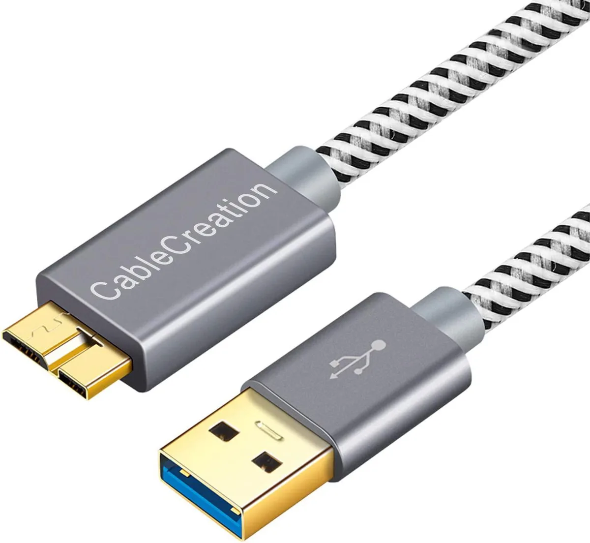 CableCreation CableCreation USB 3.0 A to Micro B cable 3.3FT Space Gray Aluminum — product photo