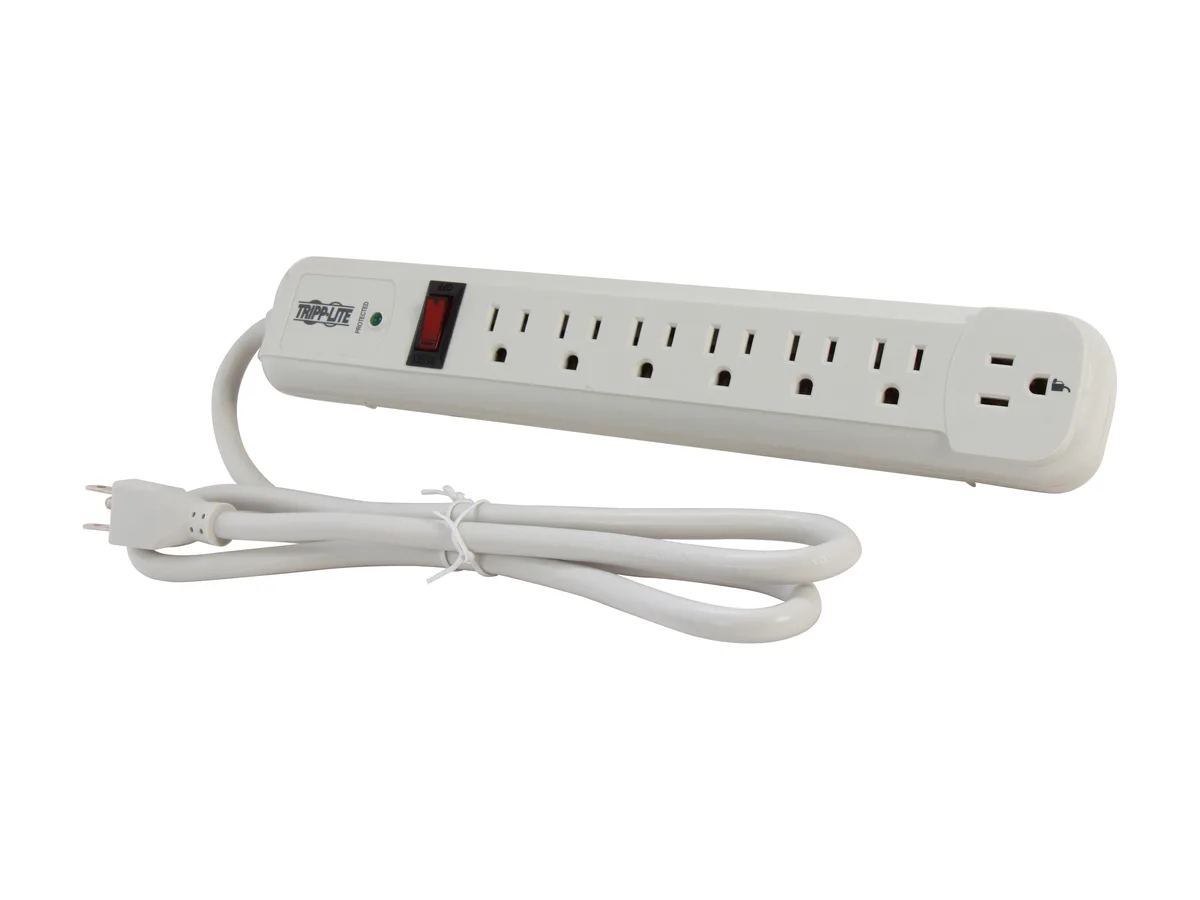 Tripp Lite Tripp Lite TLP74R surge protector 7 outlets 1080 joules 4.0 ft — product photo