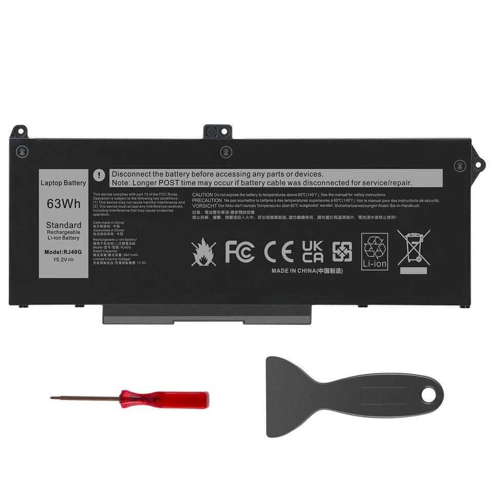 DELL DELL 63Wh 4-Cell 15.2V Laptop Battery RJ40G 01K2CF 075X16 WY9DX 0WK3F1 0M3KCN 005R42 — product photo