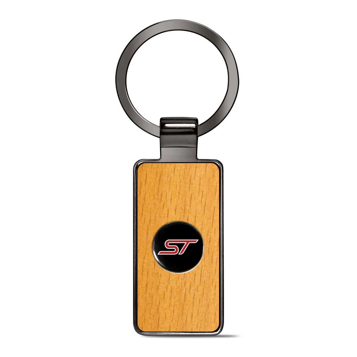 iPick Image, LLC iPick Image, LLC Ford ST Key Chain Maple Wood Gunmetal Black — product photo