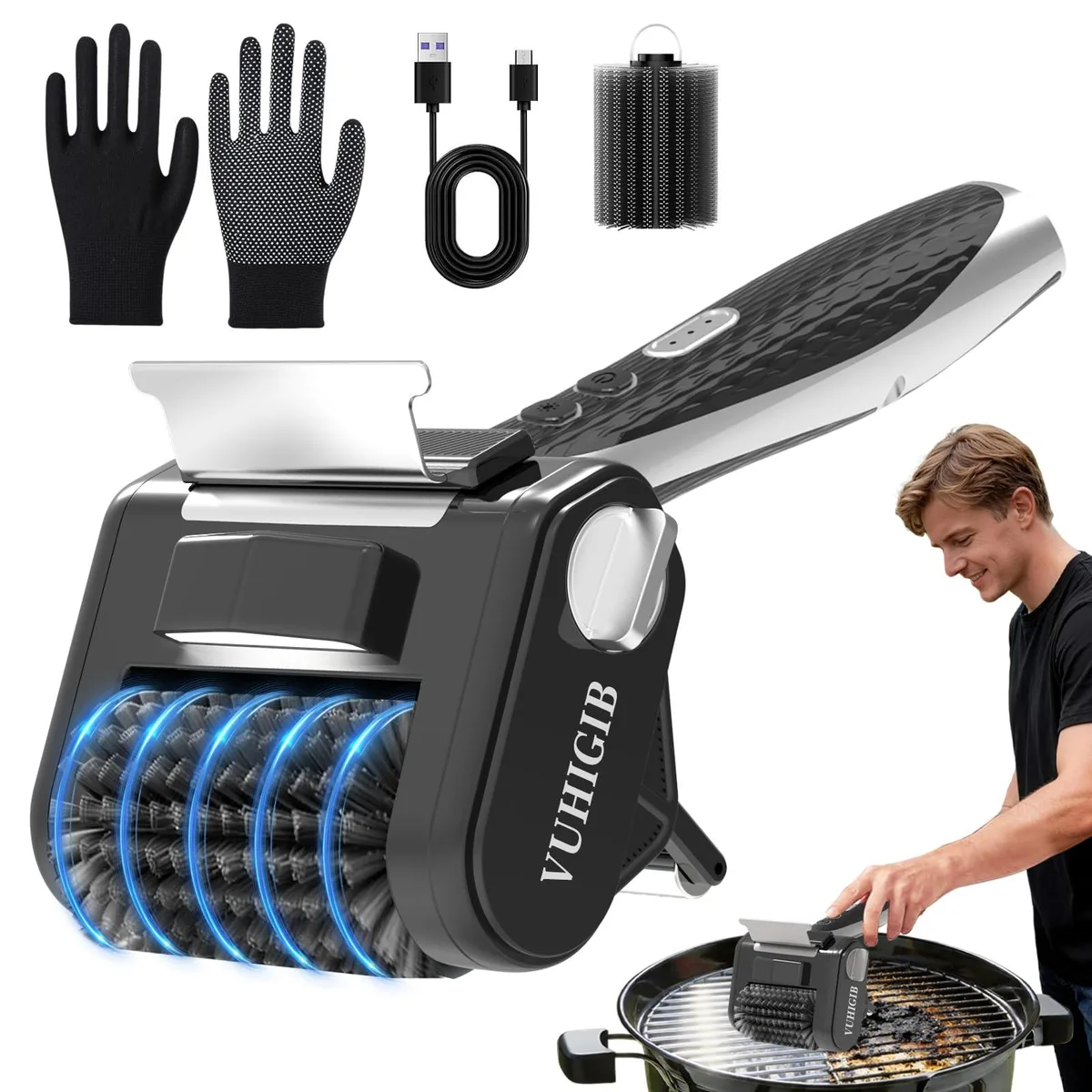 DNBeffulgent DNBeffulgent DSKS-01 Electric Grill Brush 150 Mins Runtime — product photo