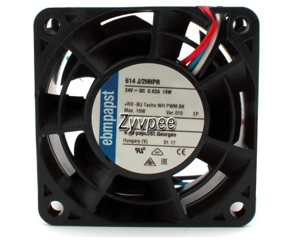 Zyvpee Zyvpee 6032 614J/2HHPR 24V 0.62A 15W 4-wire 6cm case fan — product photo
