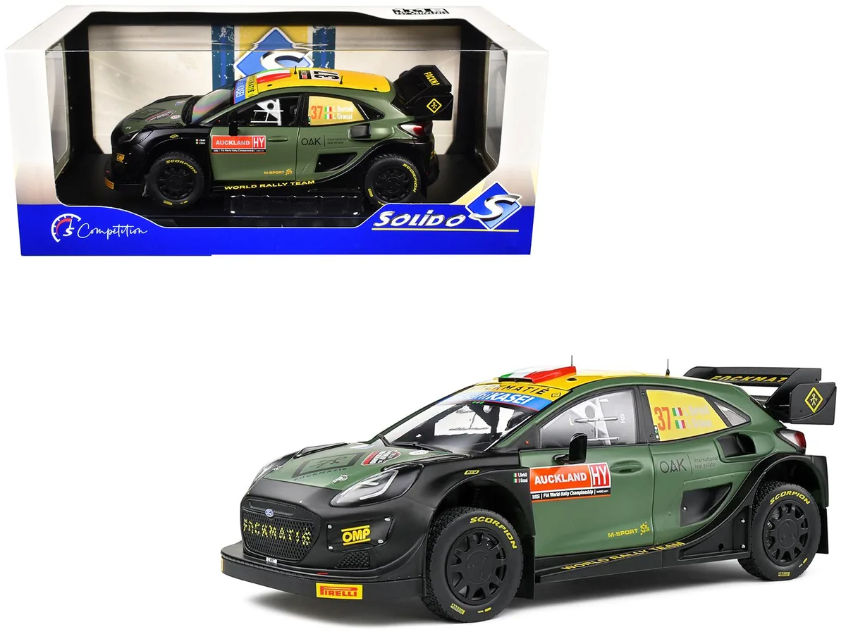 Solido Solido Ford Puma Rally1 Hybrid #37 Rally New Zealand 2022 Competition 1/18 Diecast Car — product photo