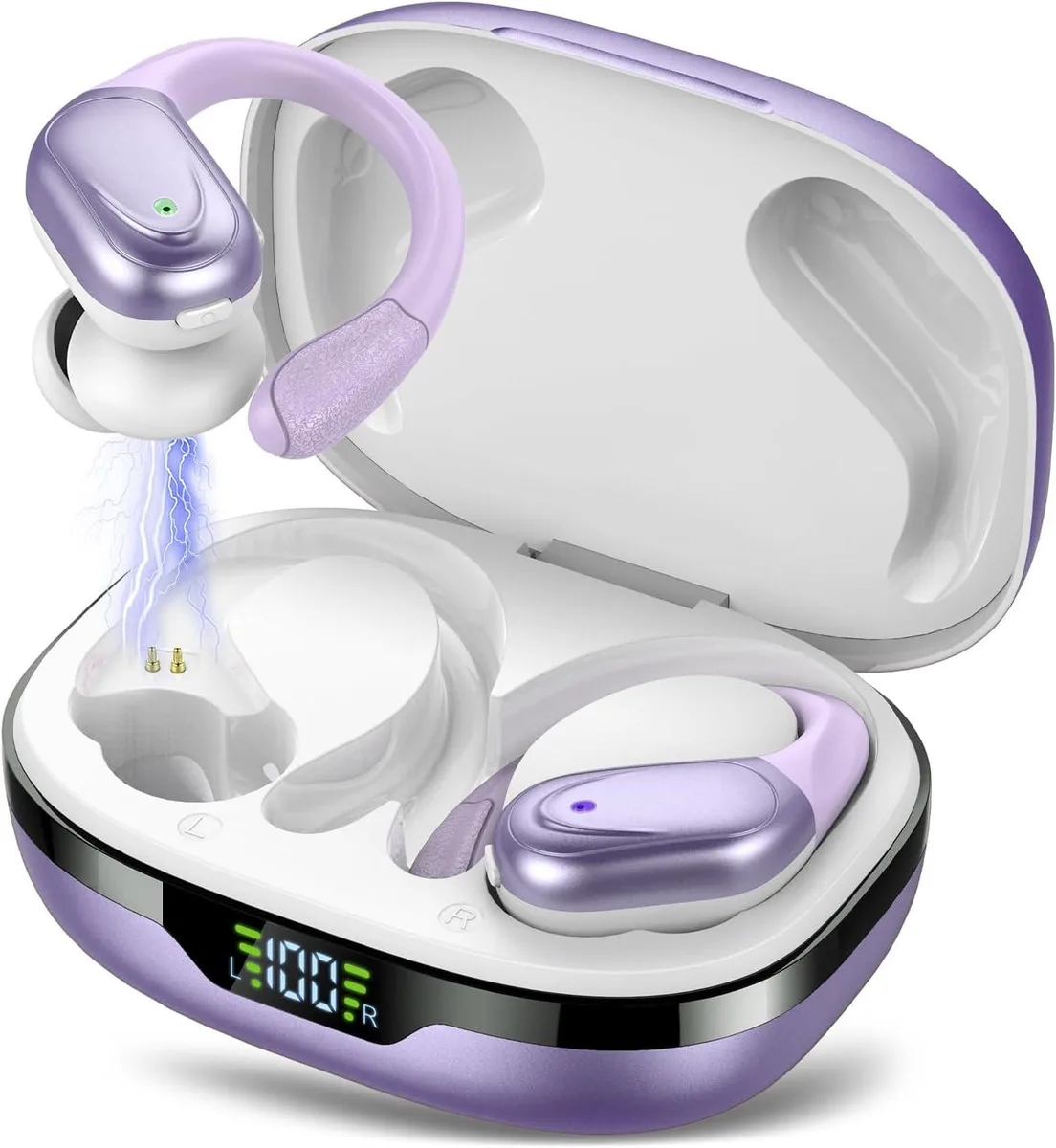 TIZOPO TIZOPO Earbuds Bluetooth 5.3 60H Playback Purple — product photo