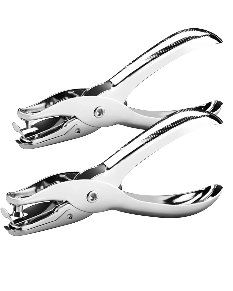  MoHern 2 Pcs Hole Punch 1/4 Inch &amp; 1/8 Inch 6 Sheet Capacity — product photo