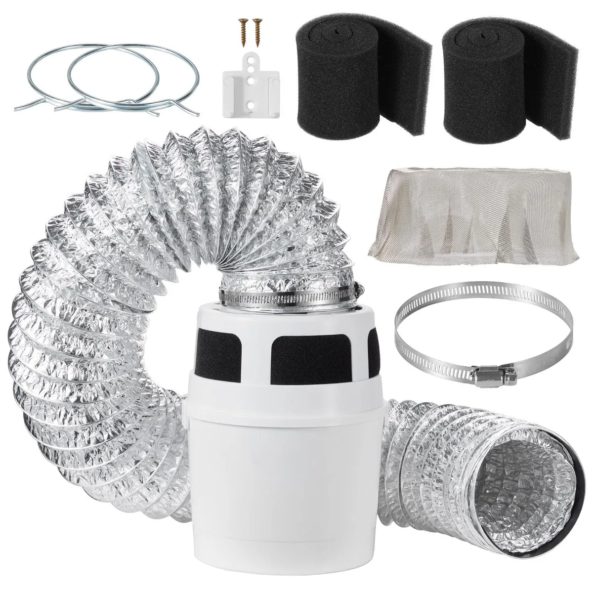 VEVOR VEVOR 3-in-1 Indoor Dryer Vent Kit with Bucket 4-Inch 5-Feet Hose — product photo