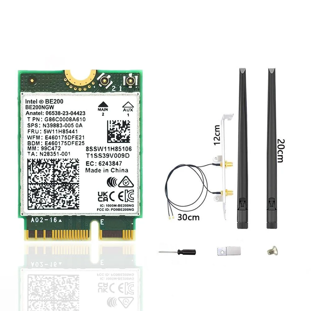  CORN BE200 NGW Wi-Fi 7 Tri-Band Adapter with Antennas — product photo