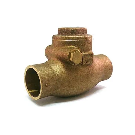 Bronze swing check valve, sweat connections, 3.3125 in long