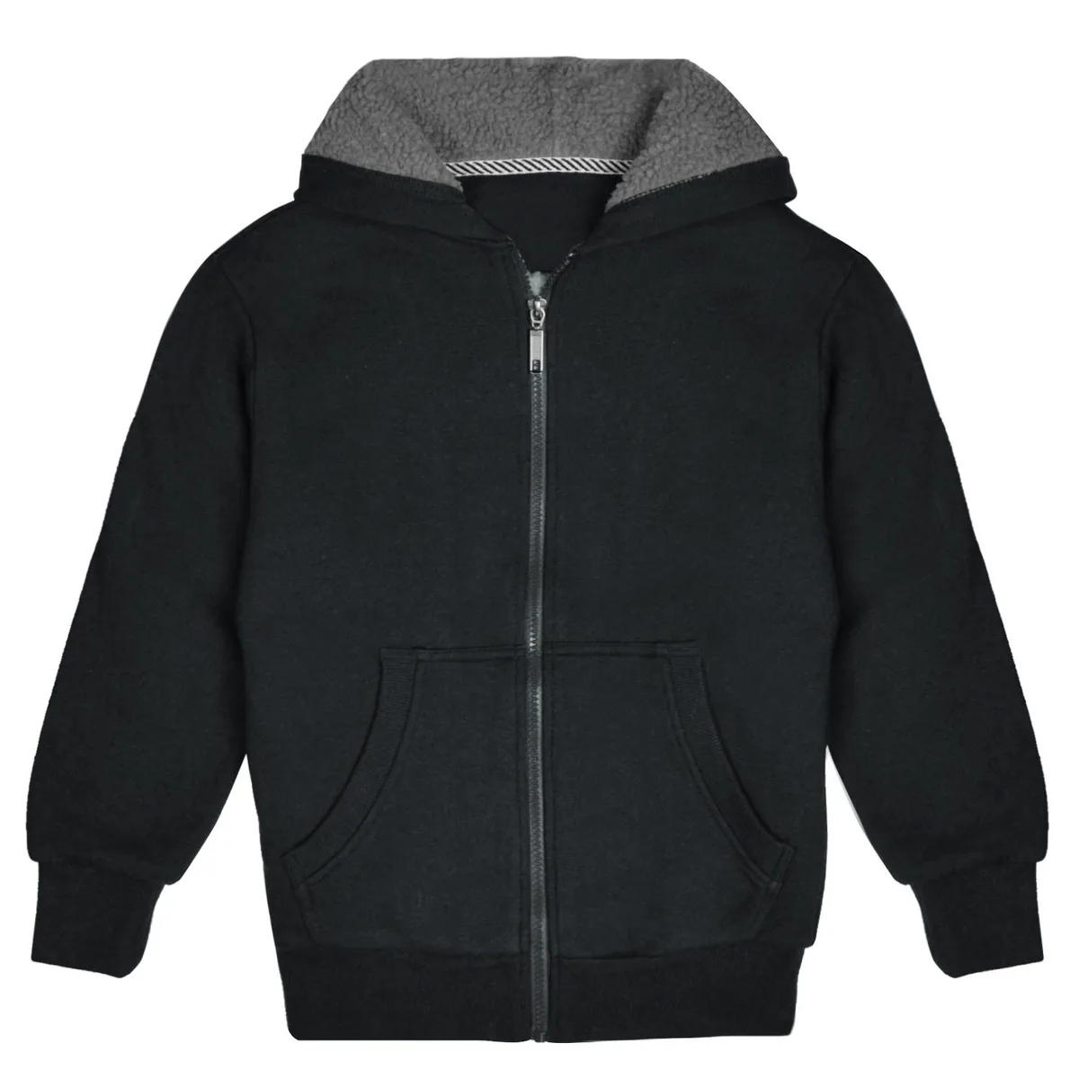 Altatac Altatac Kids Sherpa Lined Fleece Hooded Jacket Black M — product photo