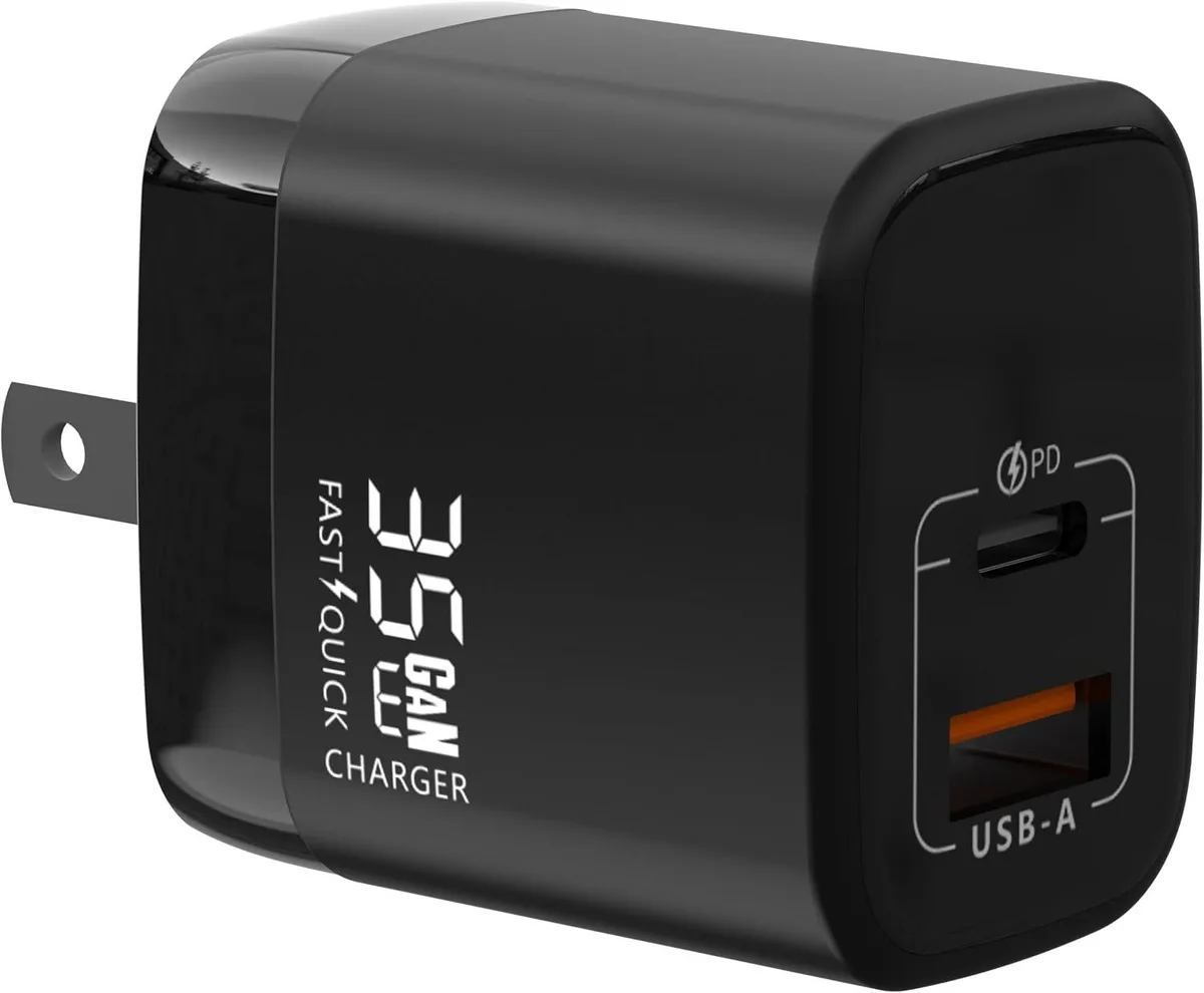 ONITOON ONITOON 35W GaN charger 2 USB-C 1 USB-A black — product photo