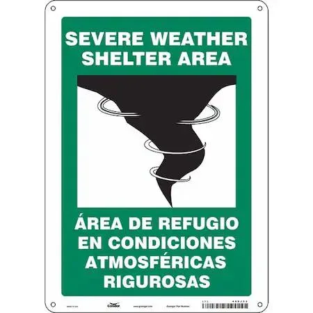 Condor Condor 480J33 Safety Sign 14 in x 10 in Aluminum Vertical — product photo