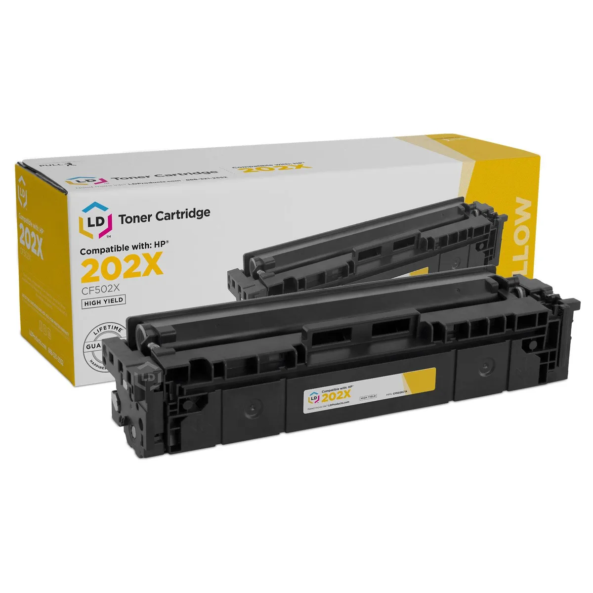 LD Products LD Products CF502X 202X High Yield Yellow Toner Cartridge — product photo