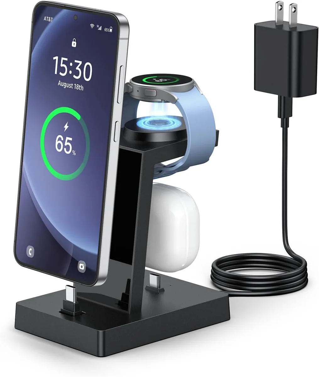 Luisport Luisport 30W 3-in-1 Wireless Charger Stand for Galaxy Watch 8/7/6/5/4/3 — product photo