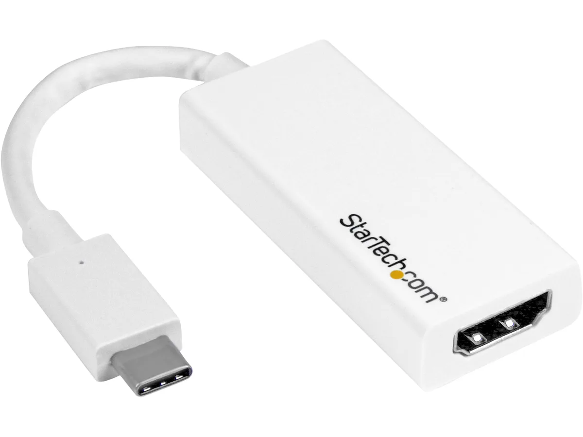 STARTECH STARTECH CDP2HD4K60W usb display adapter white 4k 60hz — product photo