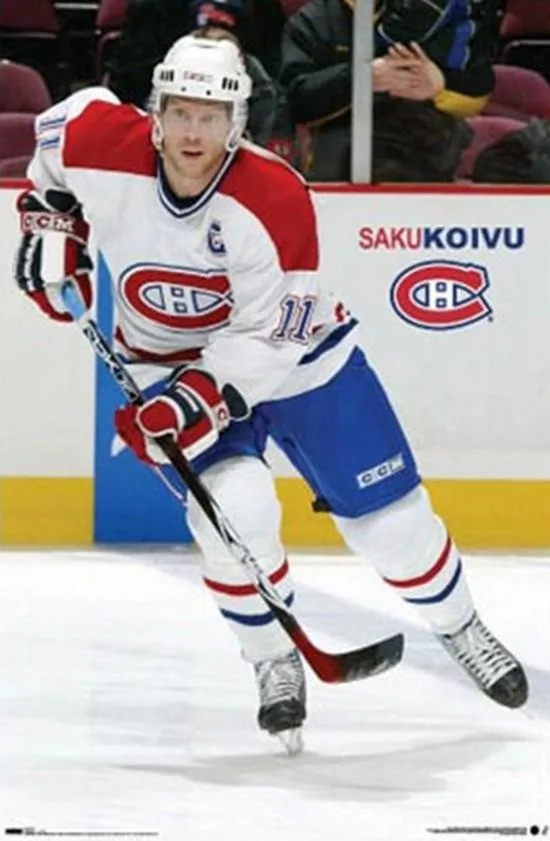 Montreal Canadiens Saku Koivu poster print 24 x 36 inches
