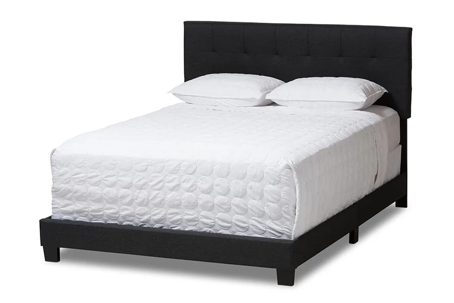 Baxton Studio Baxton Studio Brookfield Charcoal Grey Fabric Queen Bed — product photo