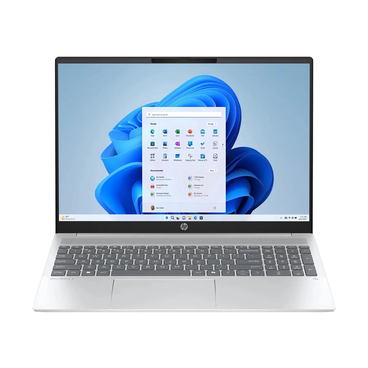 HP HP OmniBook 5 14-he0245dx 14" 2K OLED Touch Snapdragon X Plus 16GB 512GB Windows 11 Home Silver HPBV9S3UAR — product photo