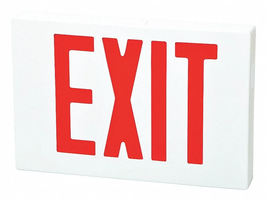 Fulham Fulham FHEX21WRAC Exit Sign White 1 or 2 Face LED Universal Mount — product photo