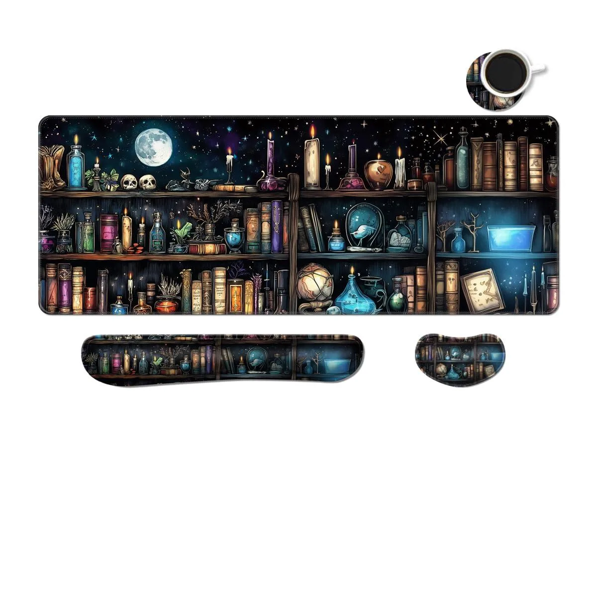 MIBITRI MBT101845 4-Piece Set XXL 31.5" 11.8" Enchanted Bookshelf — product photo