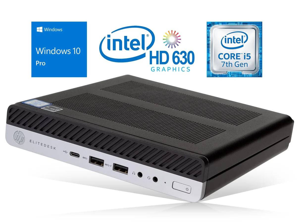 HP HP EliteDesk 800 G3 Mini desktop PC i5-7500 16GB 512GB NVMe + 1TB HDD — product photo