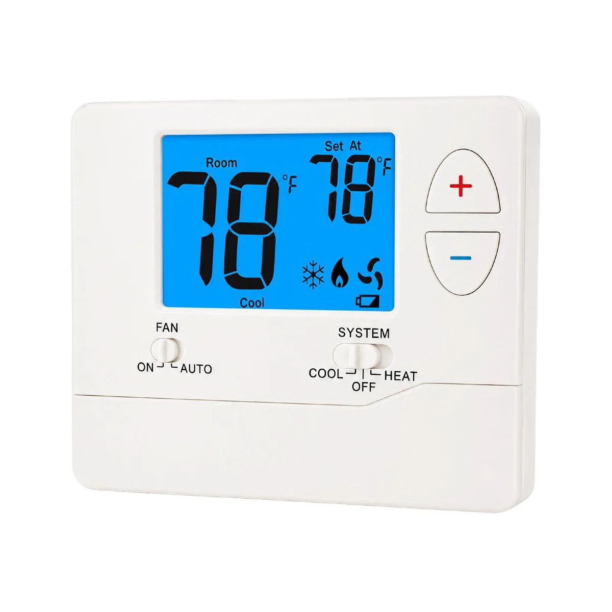  Nurfosttek Non-Programmable Thermostat Blue 12 pack — product photo