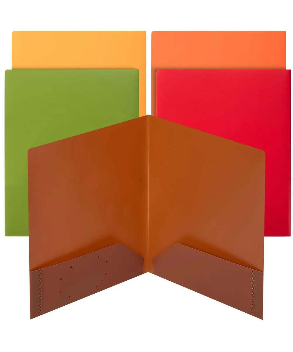  Mr. Pen TQNY005M433VC 5-pack file folders, 2-pocket, A4, Vibrant Autumn — product photo