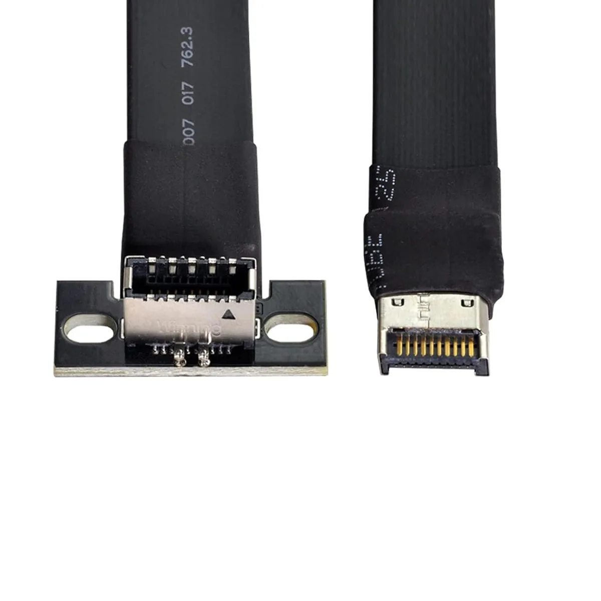 Black USB 3.1 Type-E extension cable, 50 cm long