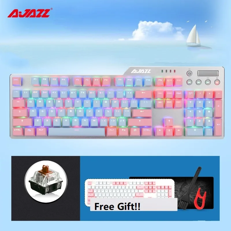 A-jazz A-jazz AK35i Brown Switch Mechanical Gaming Keyboard Sky Version — product photo
