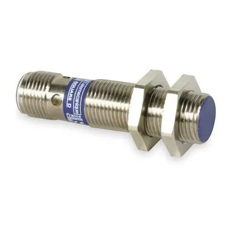 Cylindrical inductive proximity sensor, nickel-plated brass, M12 connector, 12 mm diameter, 41 mm length