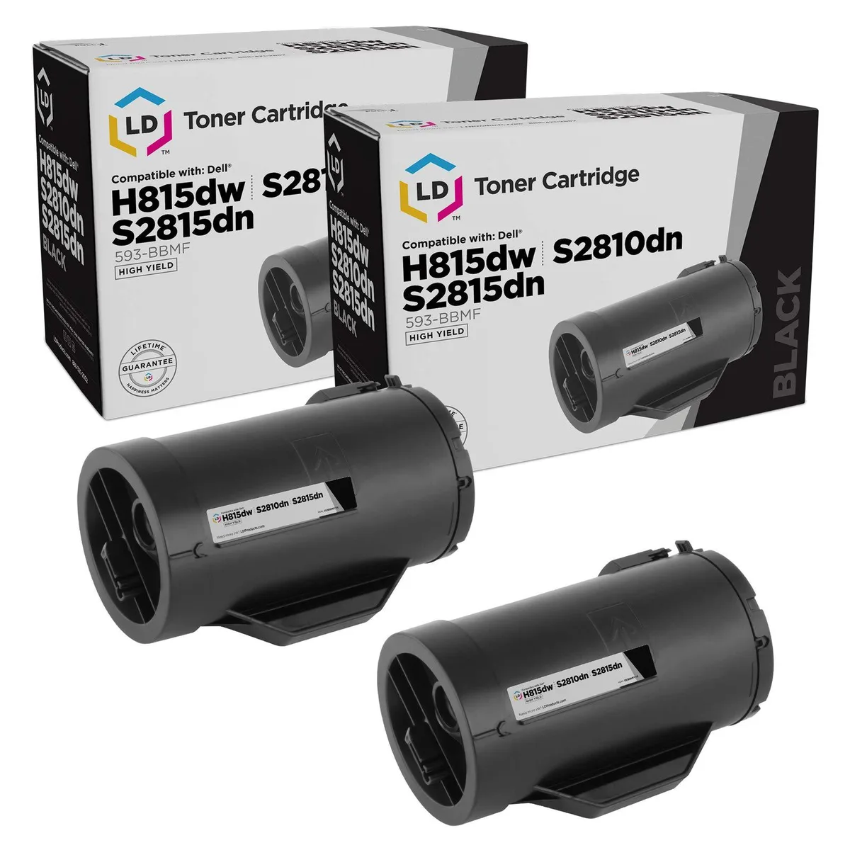 LD Products LD Products 593-BBMF 47GMH High Yield Black Toner Cartridge 2-Pack — product photo