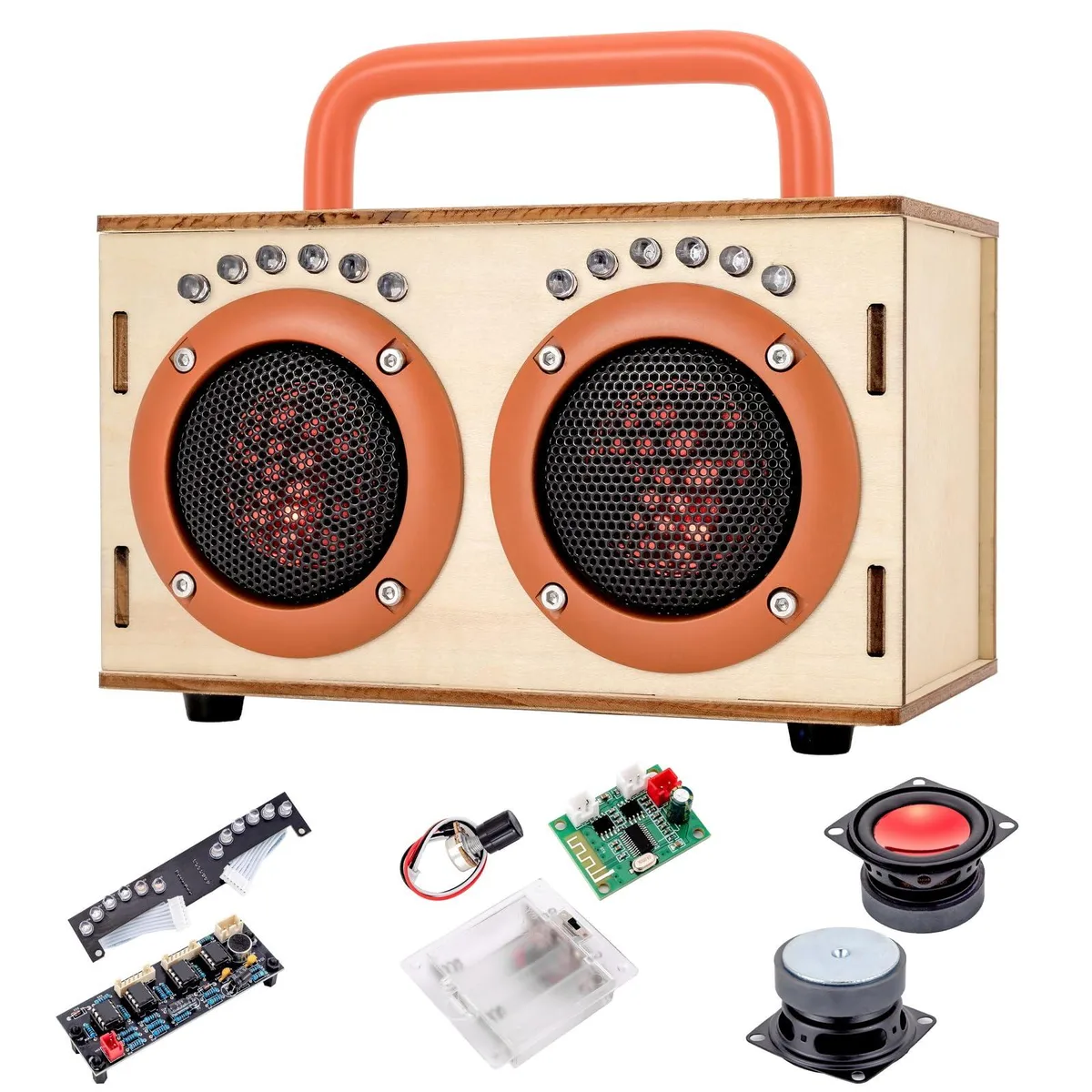 JIUWU DIY Bluetooth Speaker Kit Orange JW260022 — product photo