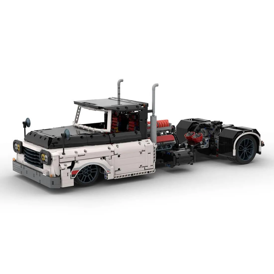 ZITIANYOUBUILD ZITIANYOUBUILD MOC-143377 Rally Pickup 2500pcs Black Educational Building Set — product photo