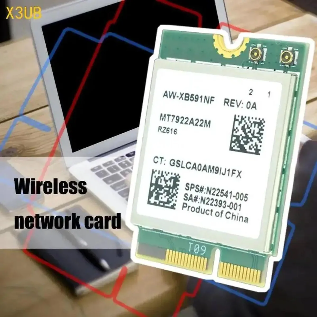 Vszerda Vszerda X3UB AW XB591NF MT7922 M.2 WiFi 6E Wireless Adapter 2400Mbps — product photo