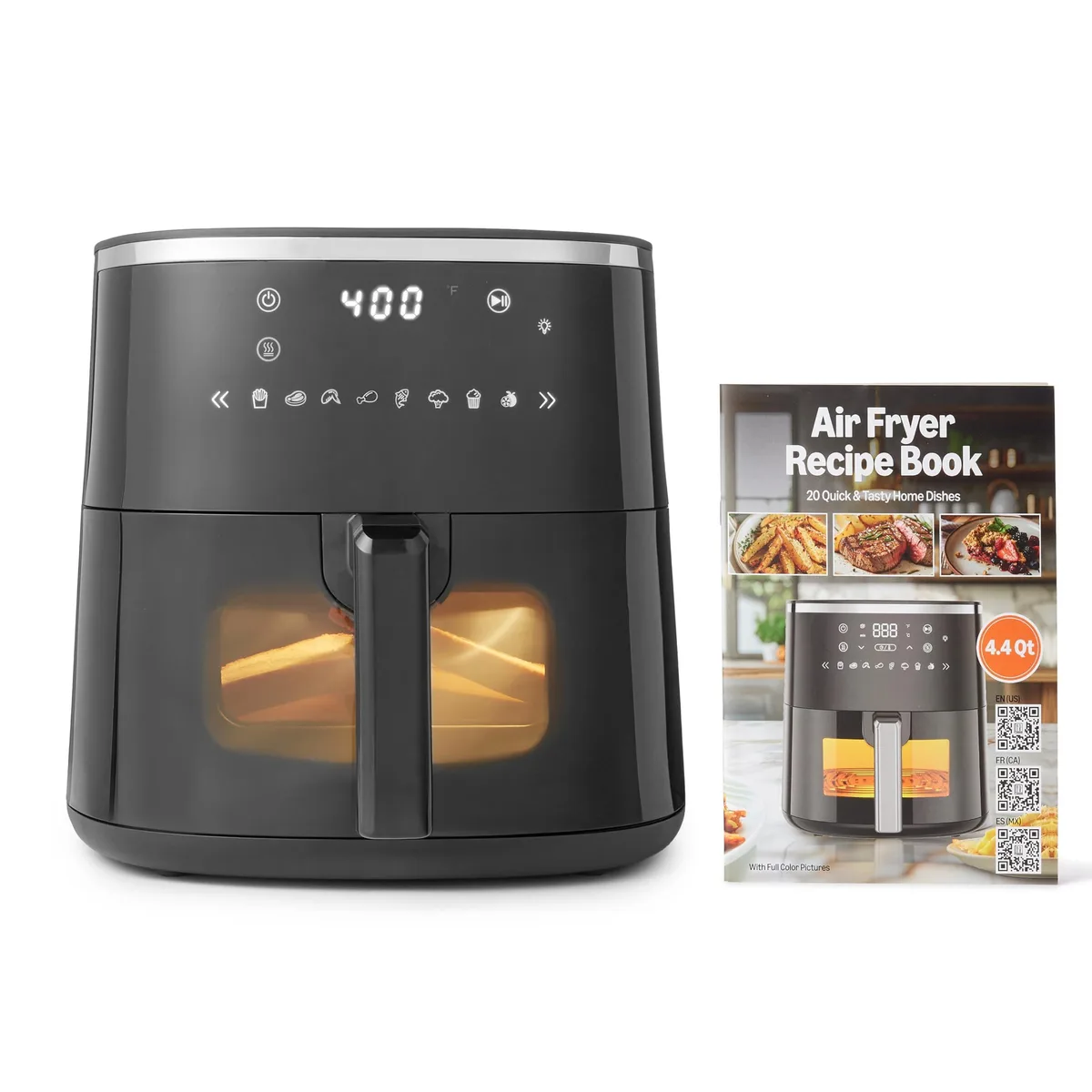  NutriChef 4.4-Quart Air Fryer 1200W White — product photo