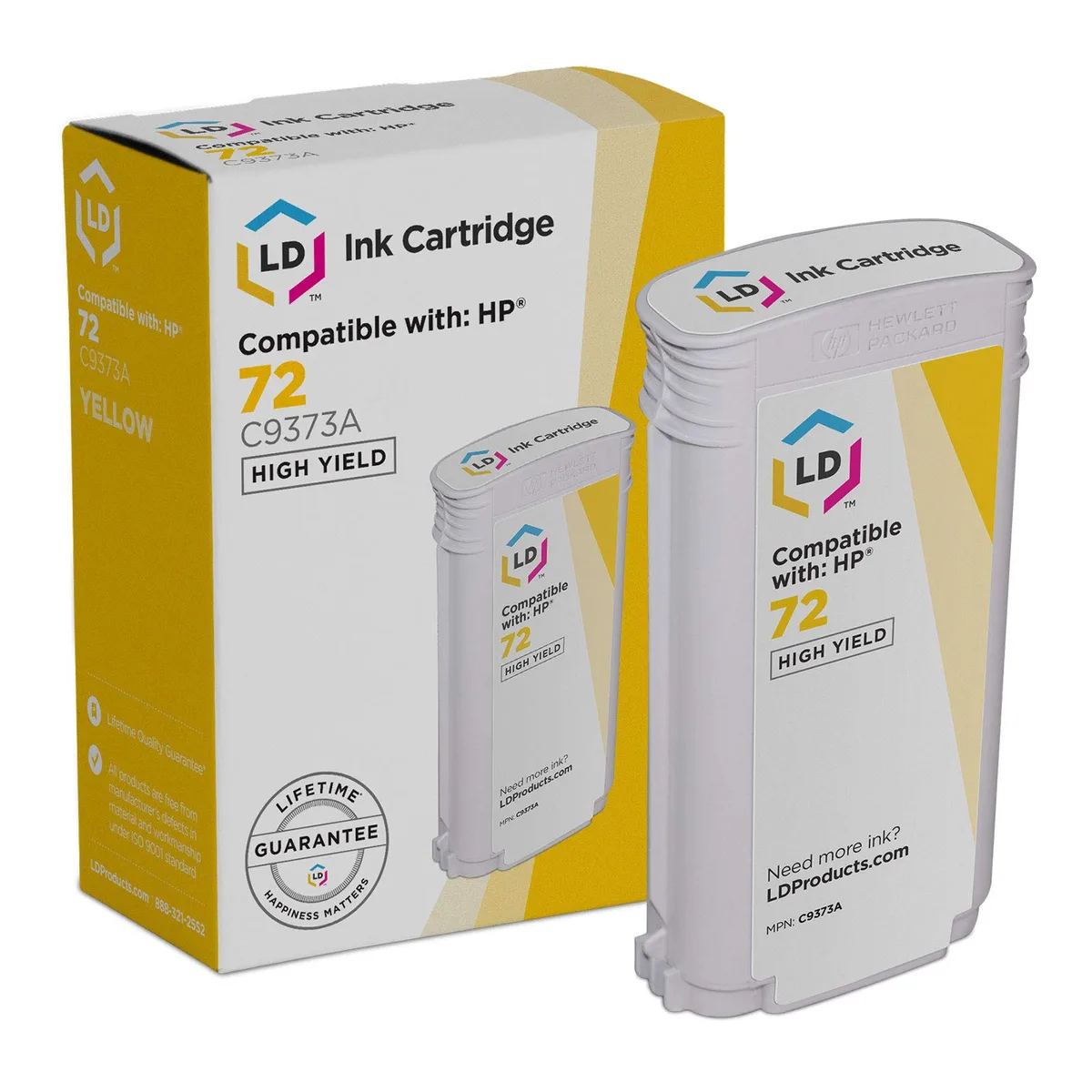 LD Products LD Products C9373A (HP 72) Yellow Ink Cartridge 130 Pages — product photo