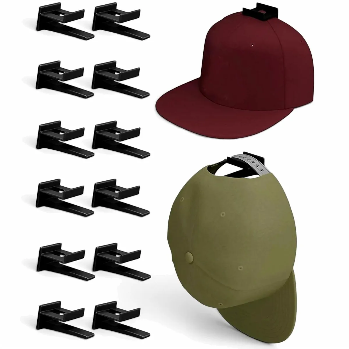 The Perfect Part The Perfect Part Cap Rack 12 Hooks Adhesive Black — product photo