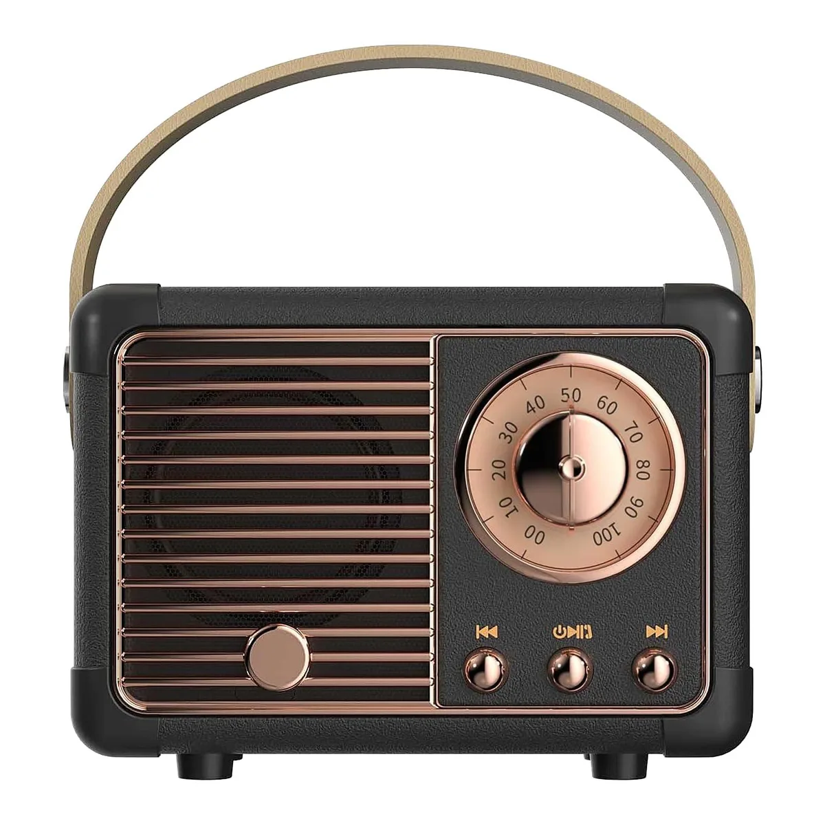 LUKADER HM11 Retro Bluetooth 5.0 Portable Speaker Black — product photo
