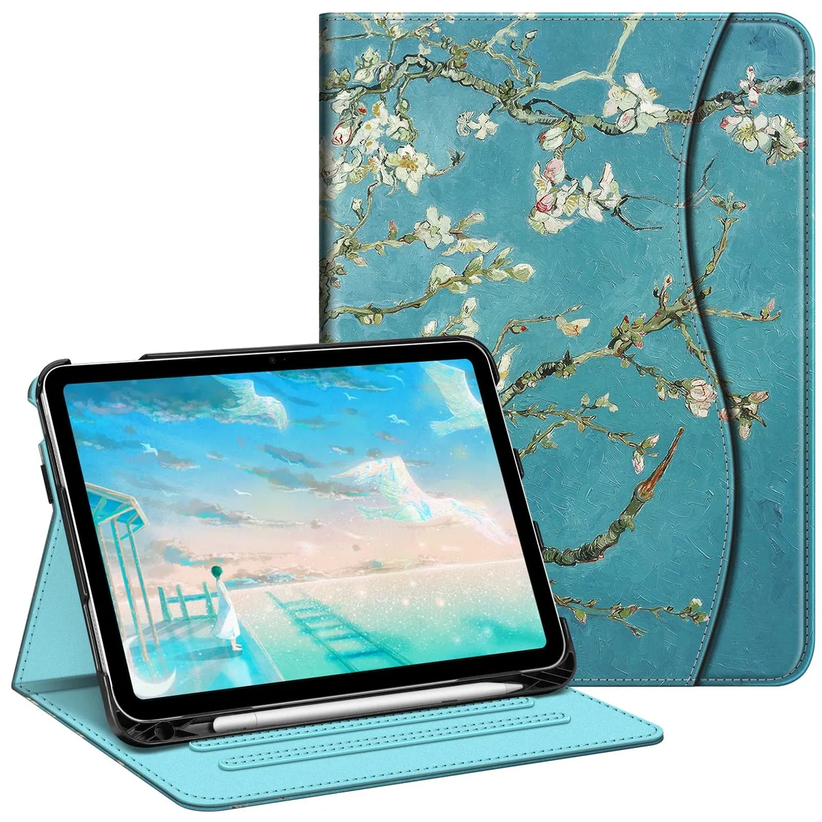  Fintie EPAS011 Folio Case iPad A16 11th Gen 11in 10th Gen 10.9in Blossom — product photo