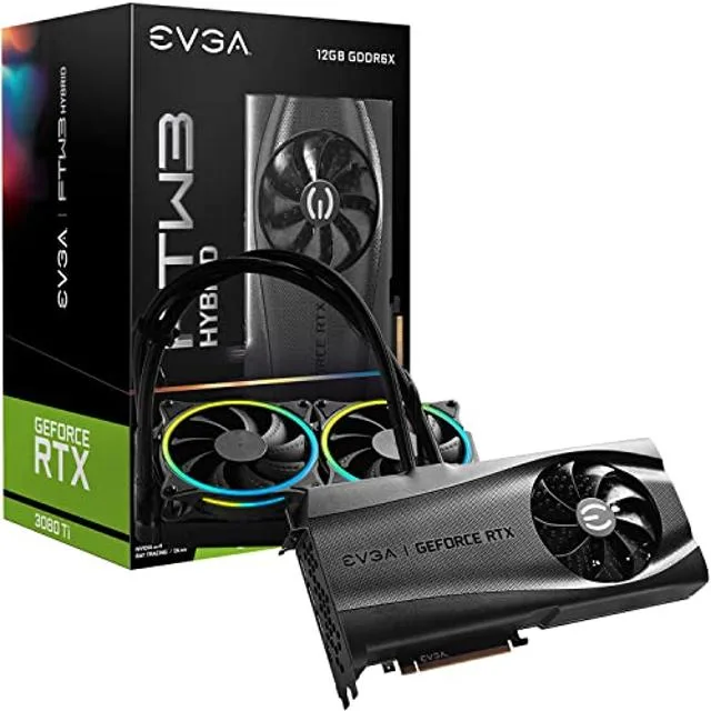 EVGA EVGA GeForce RTX 3080 Ti FTW3 Ultra Hybrid Gaming graphics card — product photo